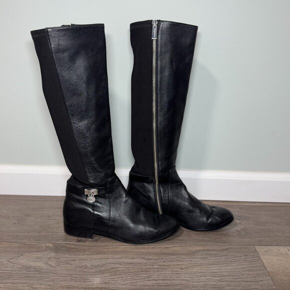Tall Michael Kors Black Boots Size 8.5 - Picture 1 of 6